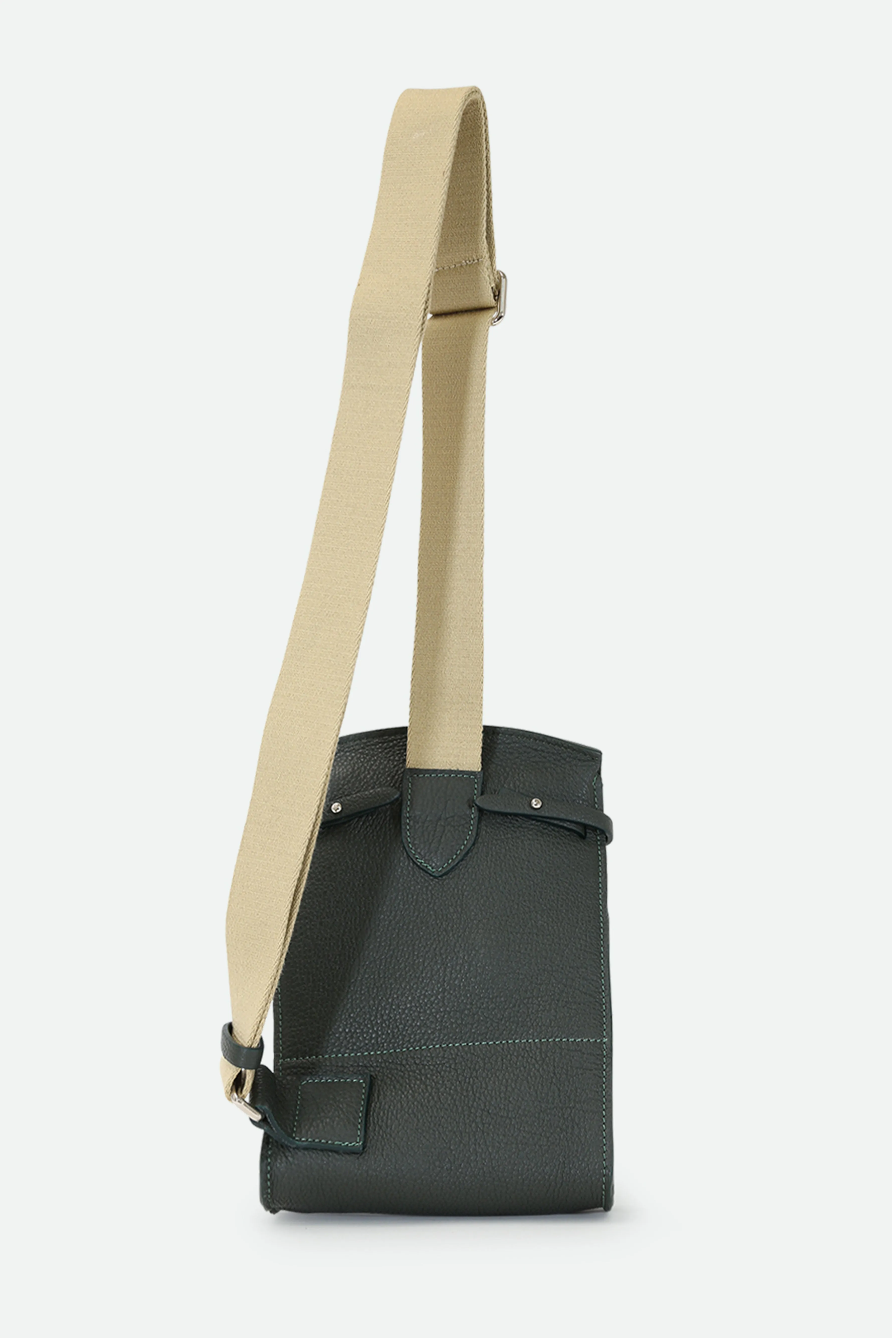 MONZA ITALIAN LEATHER CROSSBODY FOREST CONTRAST