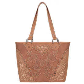 MW1110G-8317 Montana West Boot Scroll Embroidered Collection Concealed Carry Tote