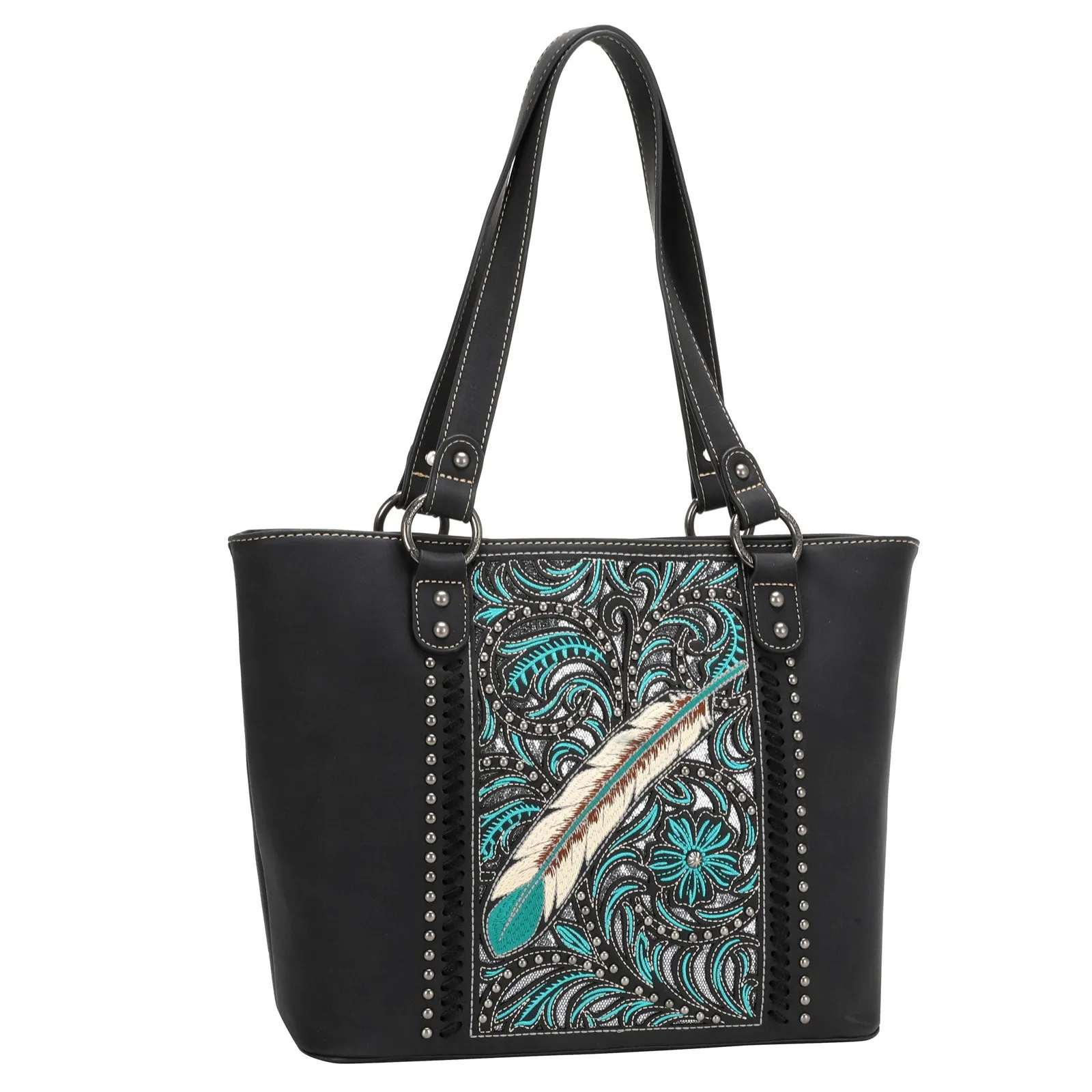 MW1133G-8317 Montana West Embroidered Collection Concealed Carry Tote