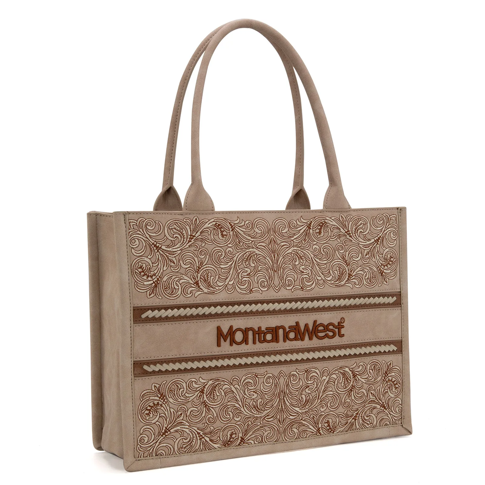 MW1279G-8119  Montana West Embroidered Collection Concealed Carry Tote