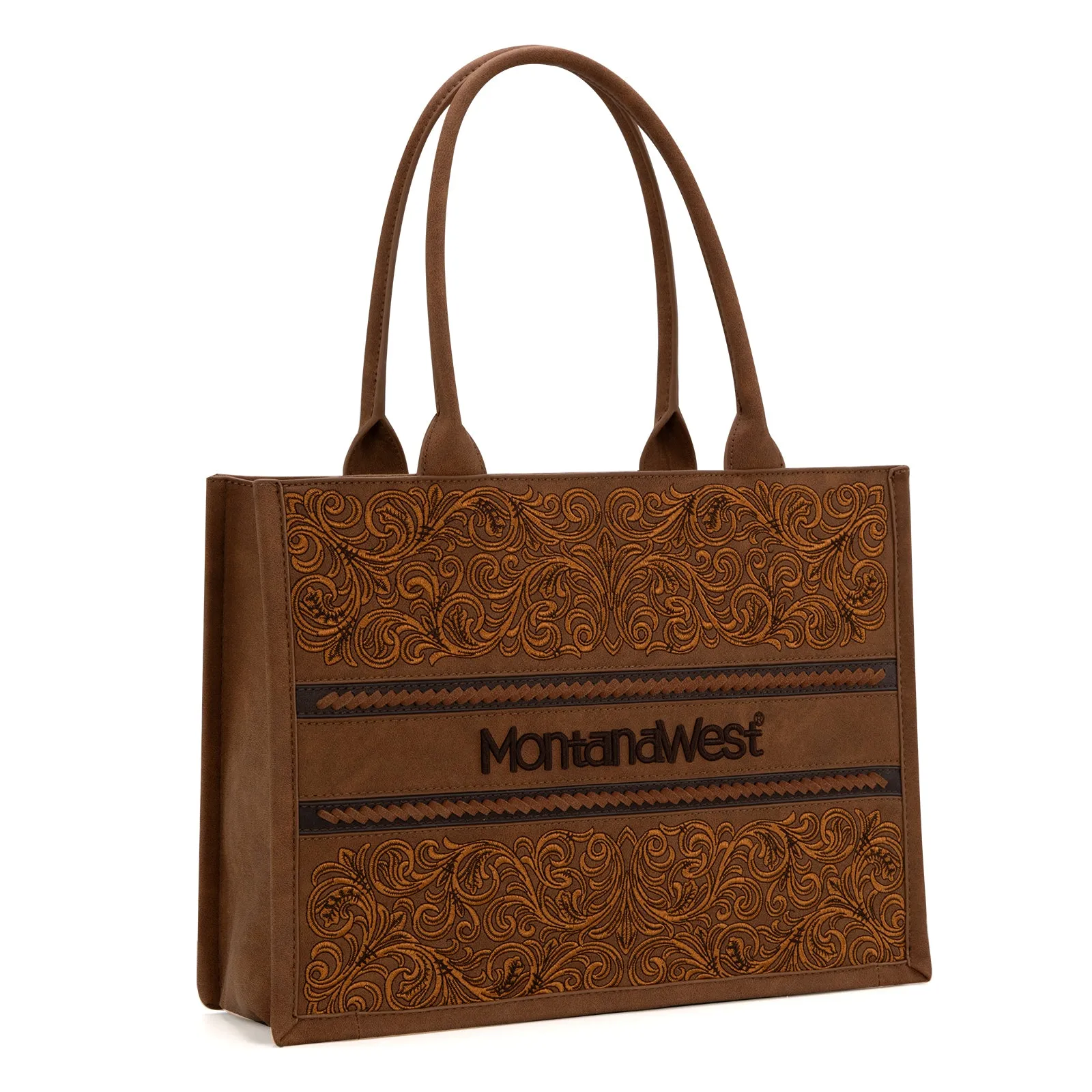 MW1279G-8119  Montana West Embroidered Collection Concealed Carry Tote