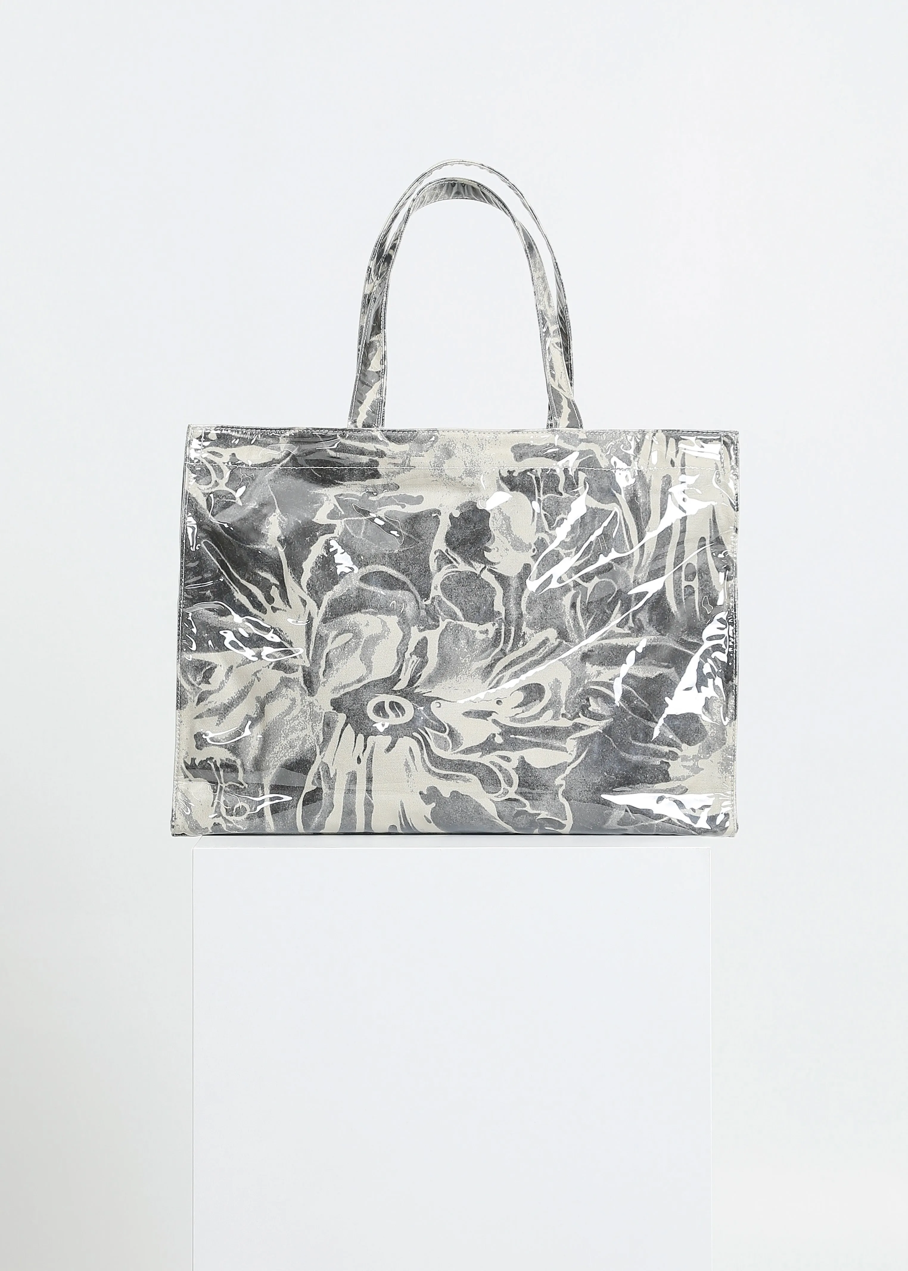 OLENA TOTE	 / BONE-BLACK