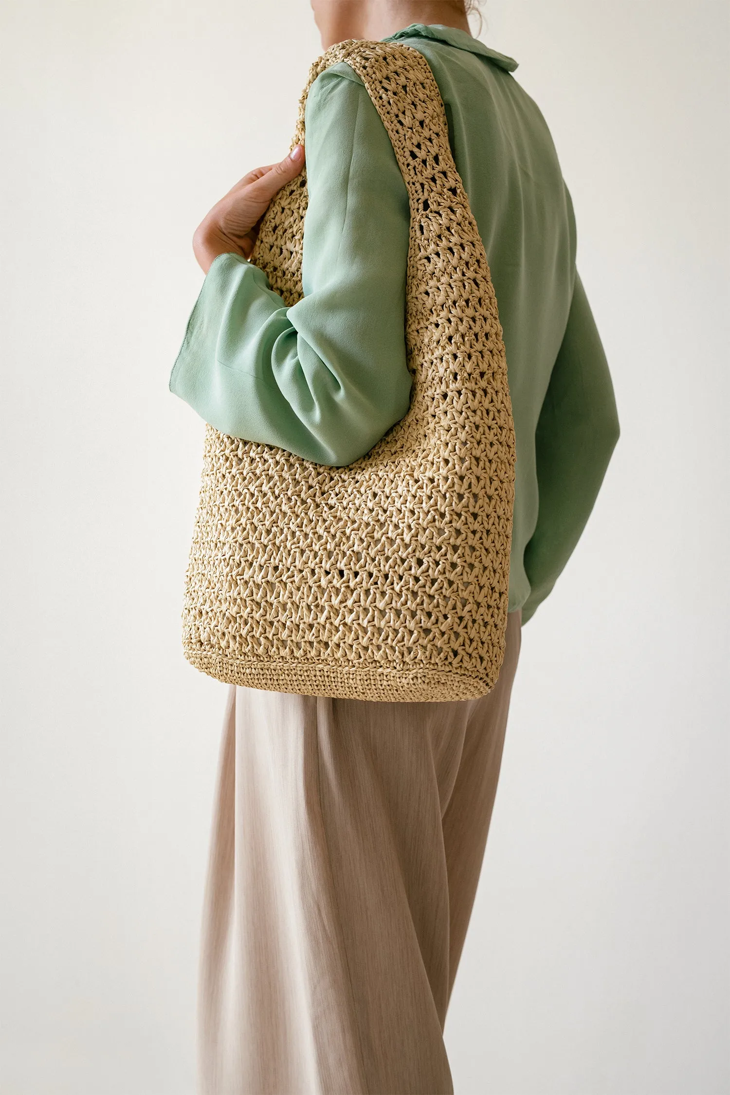 Raffia Daphne Tote Bag