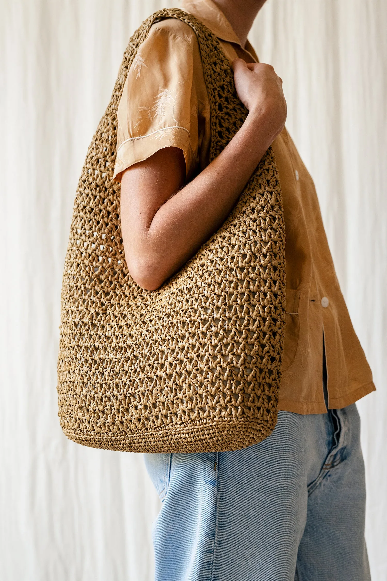 Raffia Daphne Tote Bag