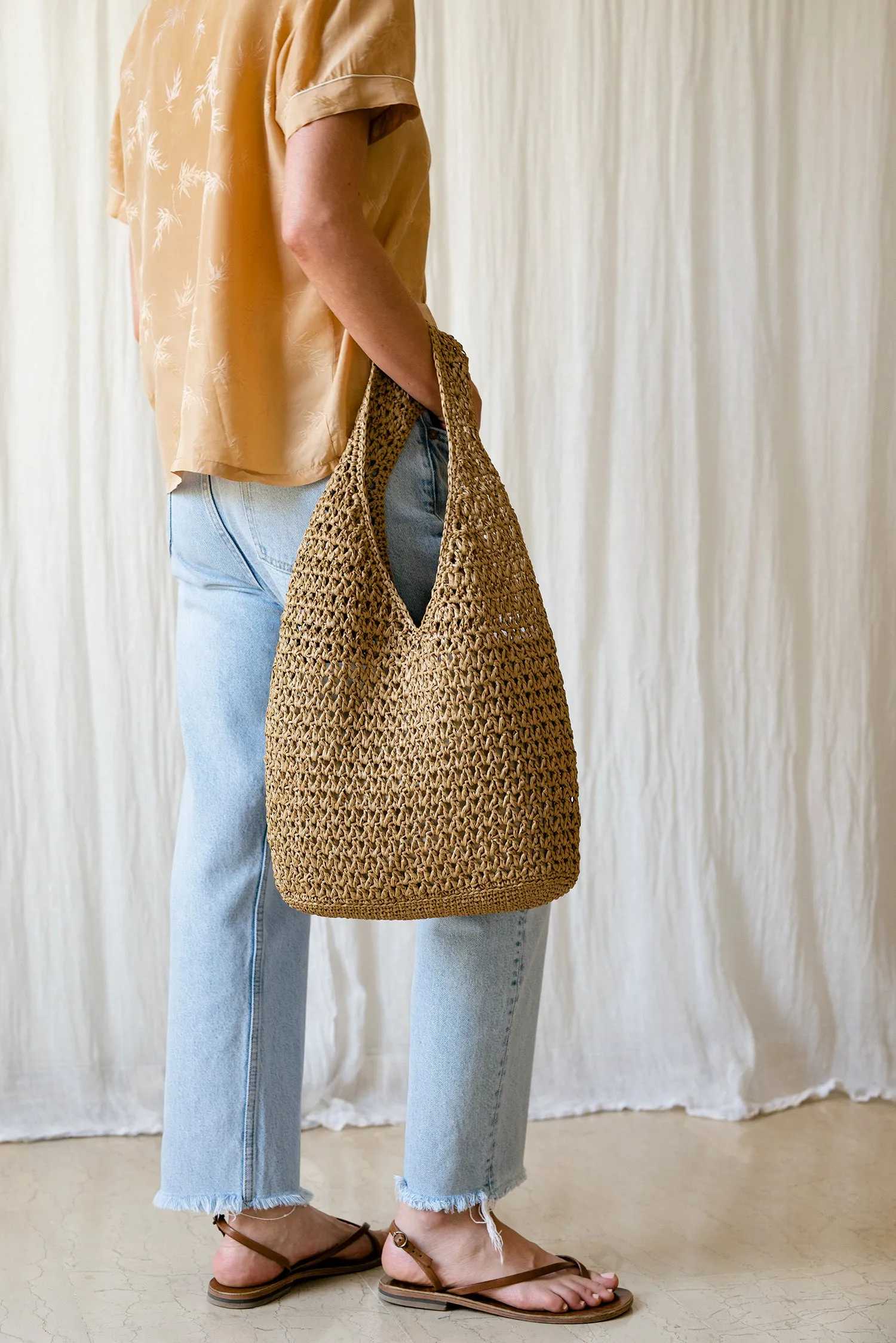 Raffia Daphne Tote Bag