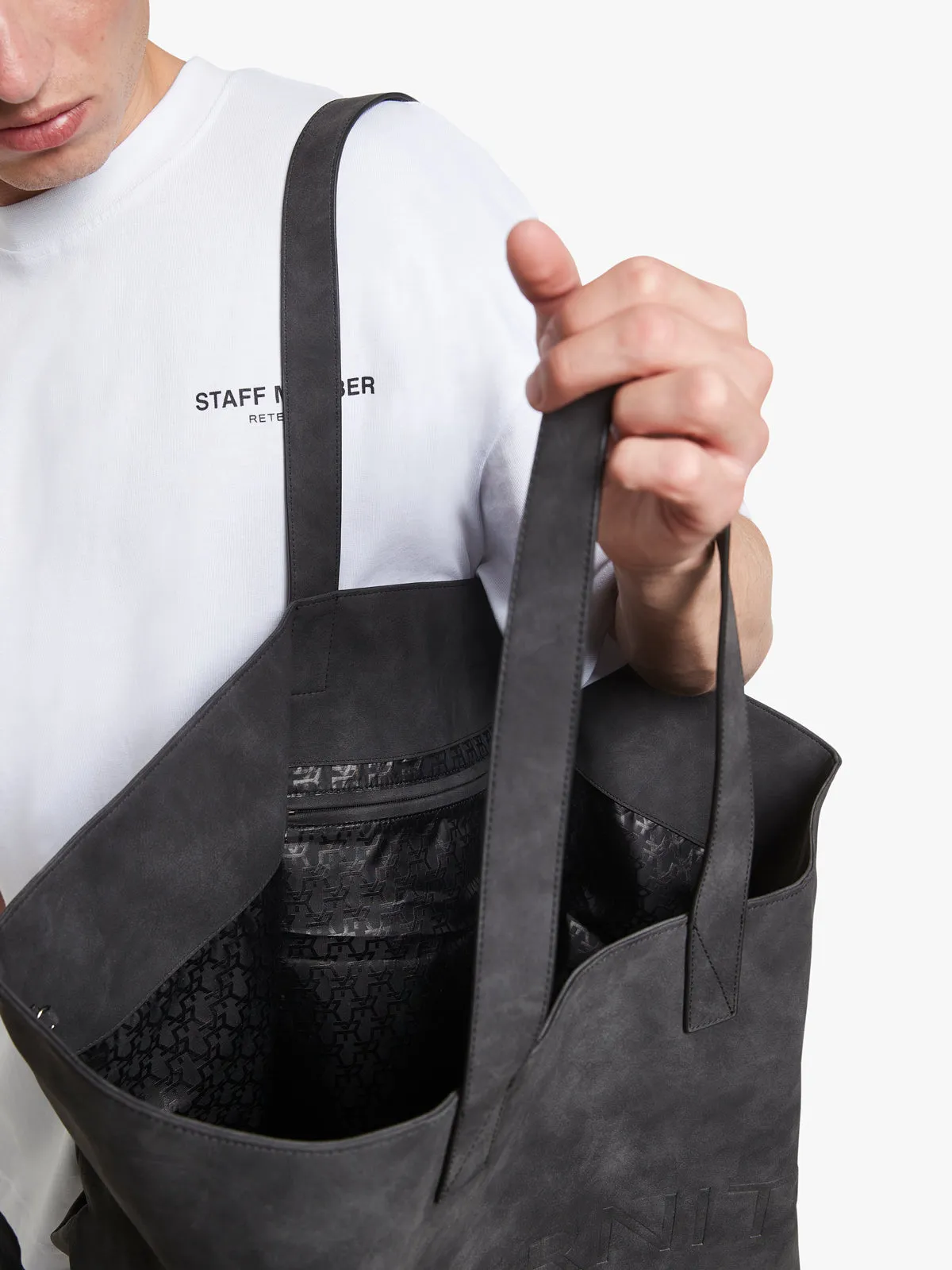 RETERNITY TOTE BAG - BLACK LEATHER