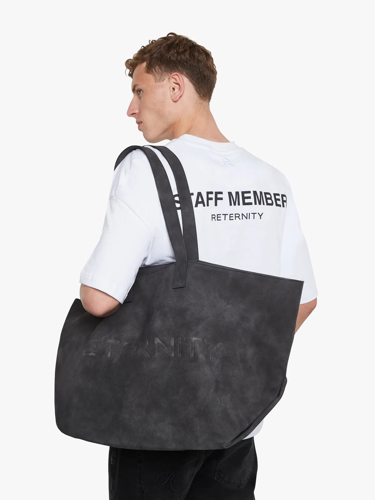 RETERNITY TOTE BAG - BLACK LEATHER