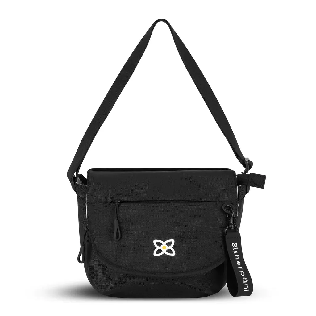 Sherpani Milli Crossbody Messenger Bag in Raven Black