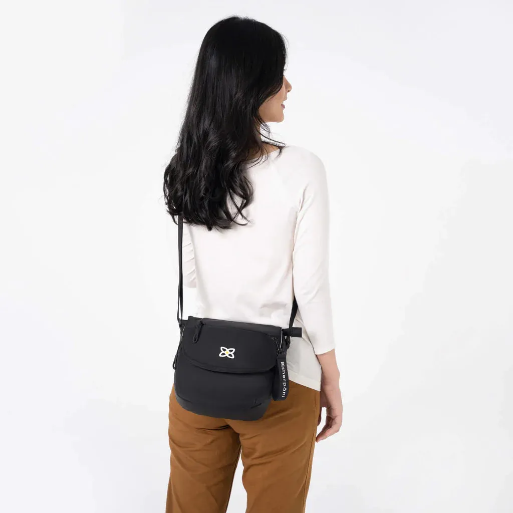 Sherpani Milli Crossbody Messenger Bag in Raven Black