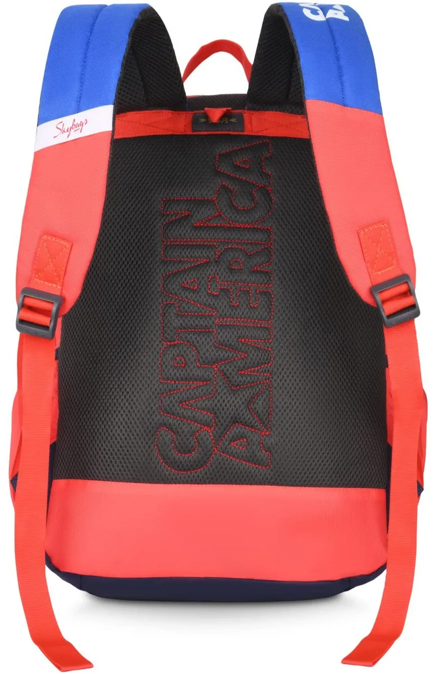 Skybags Caption America Champ  Backpack (Red And Blue)