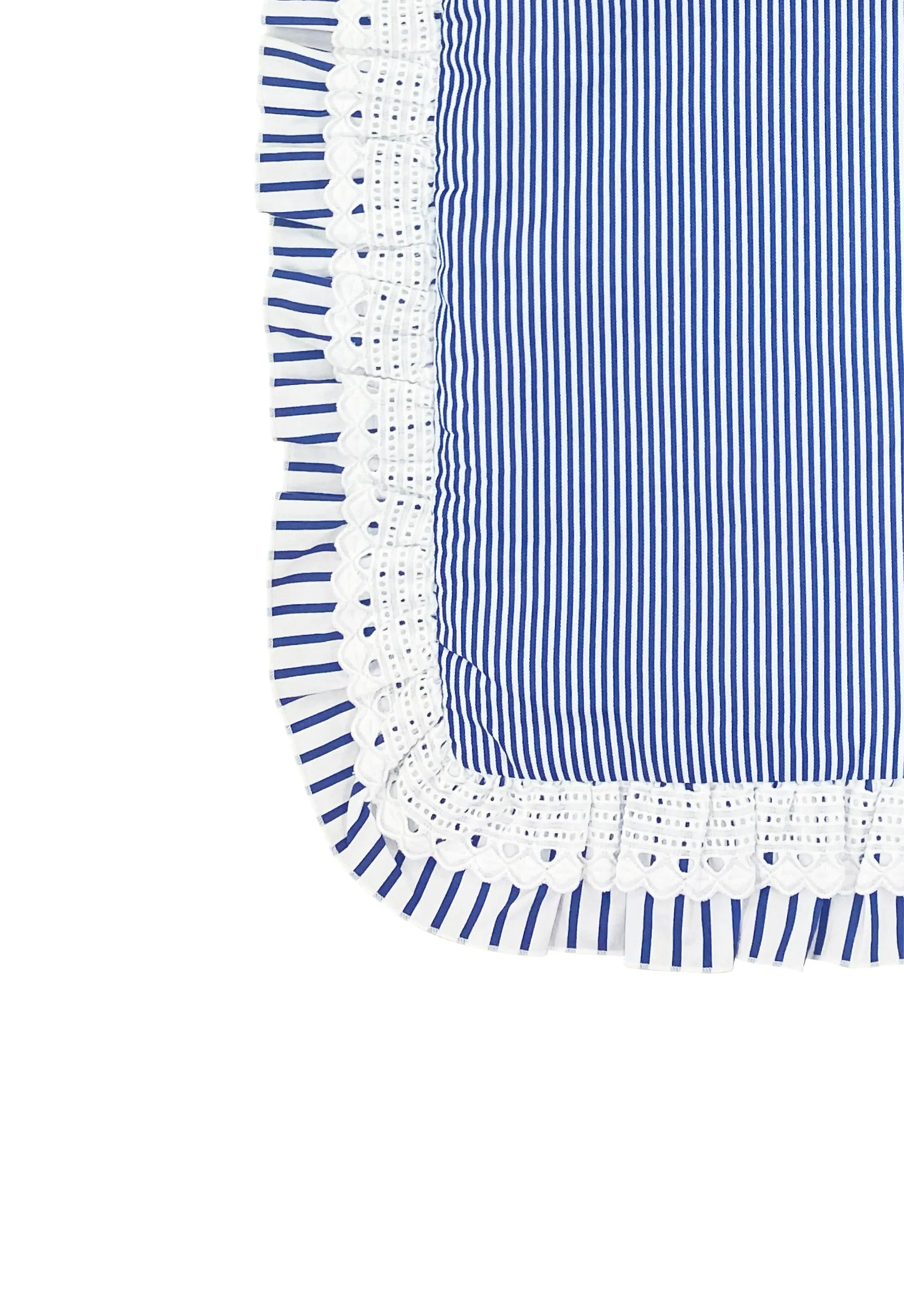 stripe frill tote bag