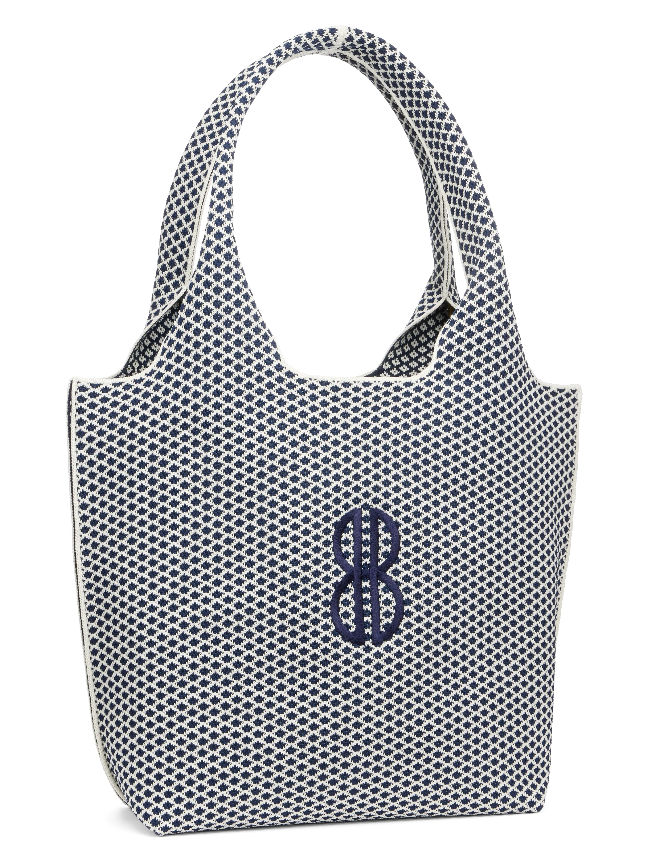 Sutton City Tote - Navy Diamond Monogram - Medium