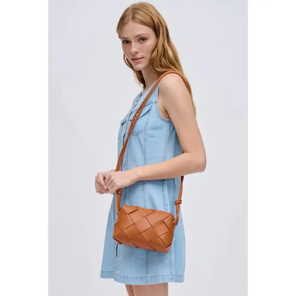 Tan Woven Crossbody Bag