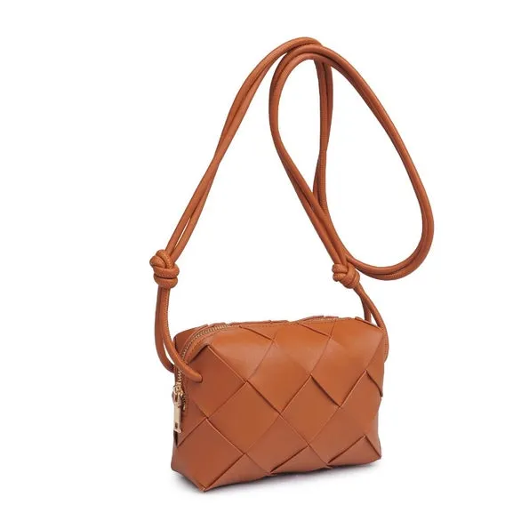 Tan Woven Crossbody Bag