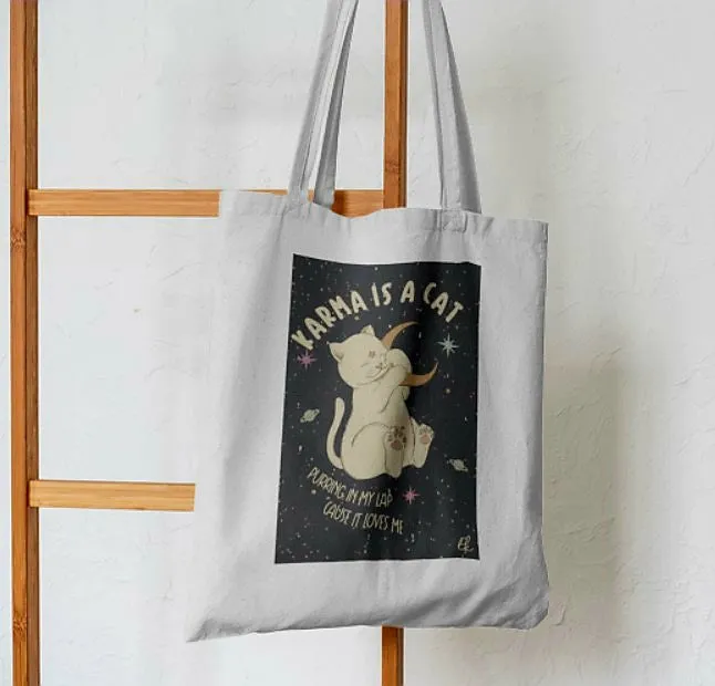 Taylor Swift Karma is a Cat Tote Bag