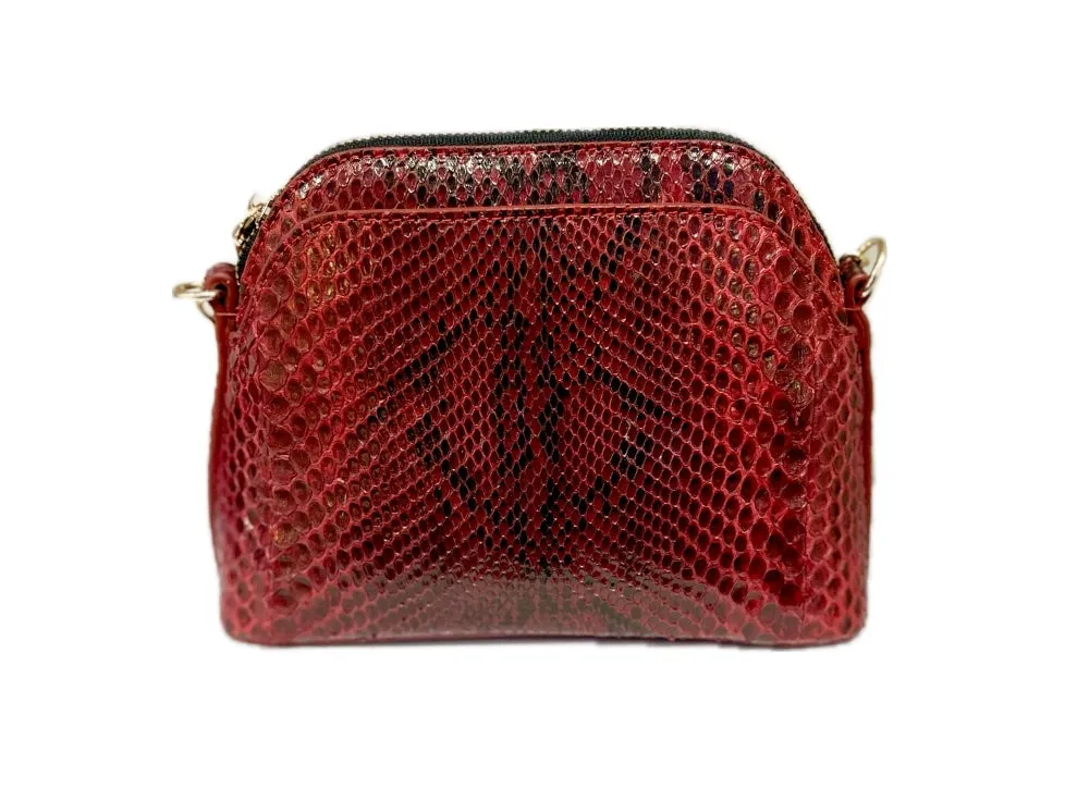 TESTALEONE Luxury Crossbody Bag. Cognac python