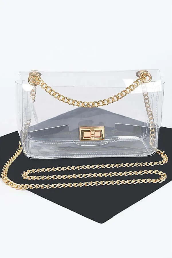 The Clear Flap Crossbody Bag