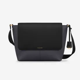 The Flaire Messenger Bag - Graphite Caviar