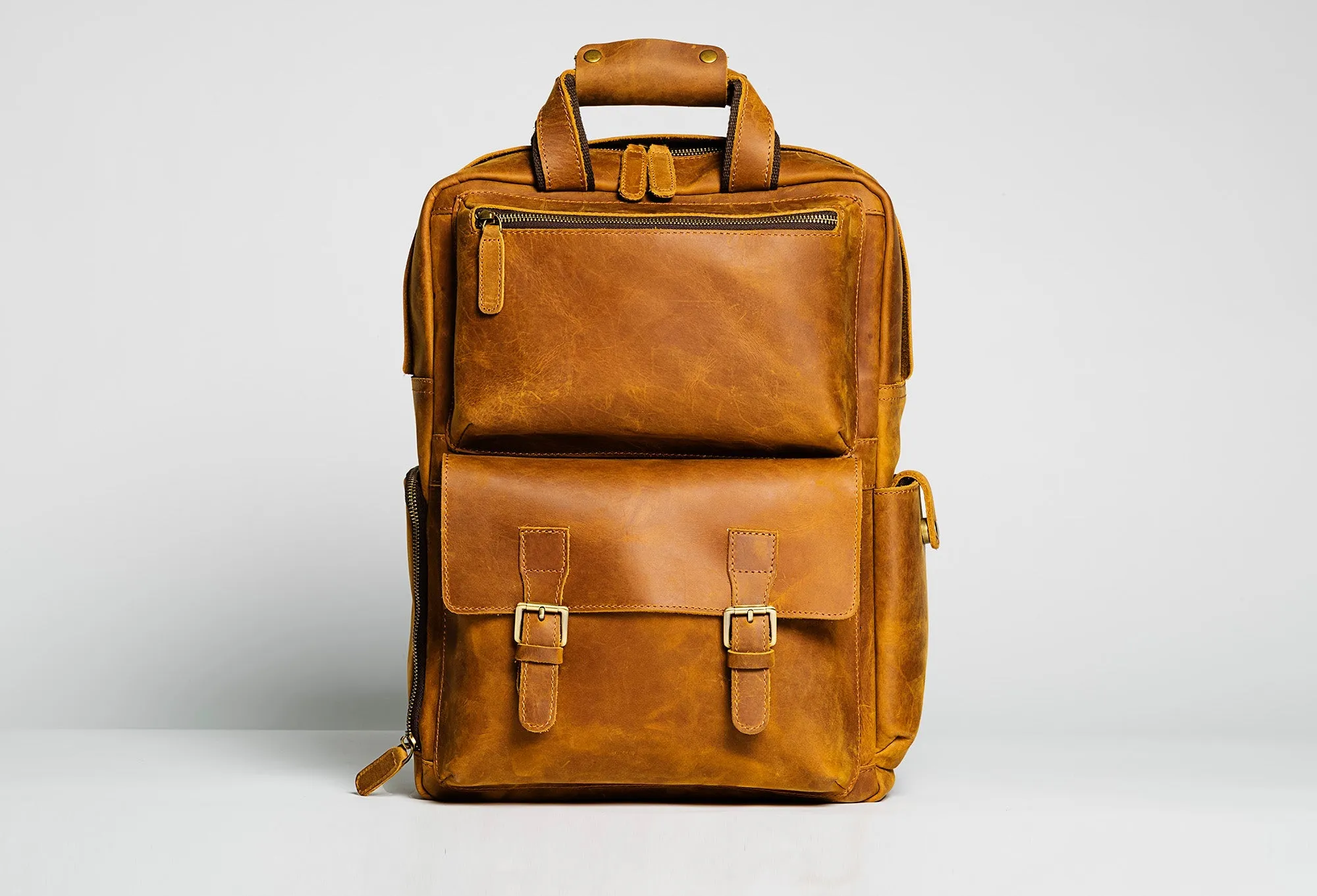 The MANN Bag | Large Capacity Leather Camera Backpack