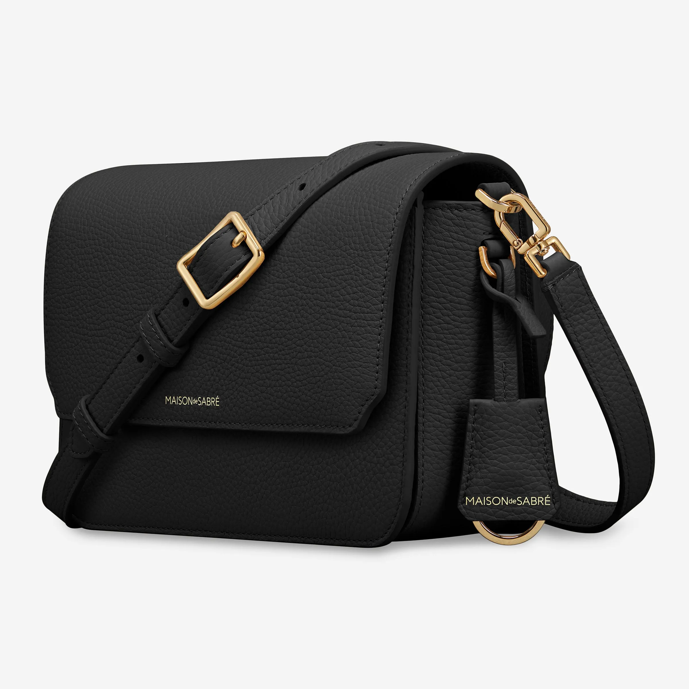 The Medium Flap Bag - Black Caviar