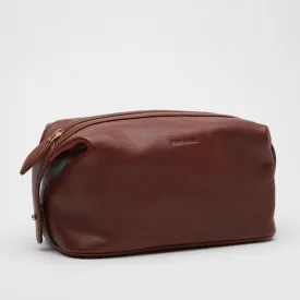 Toiletry Bag | Tino | Chestnut Leather