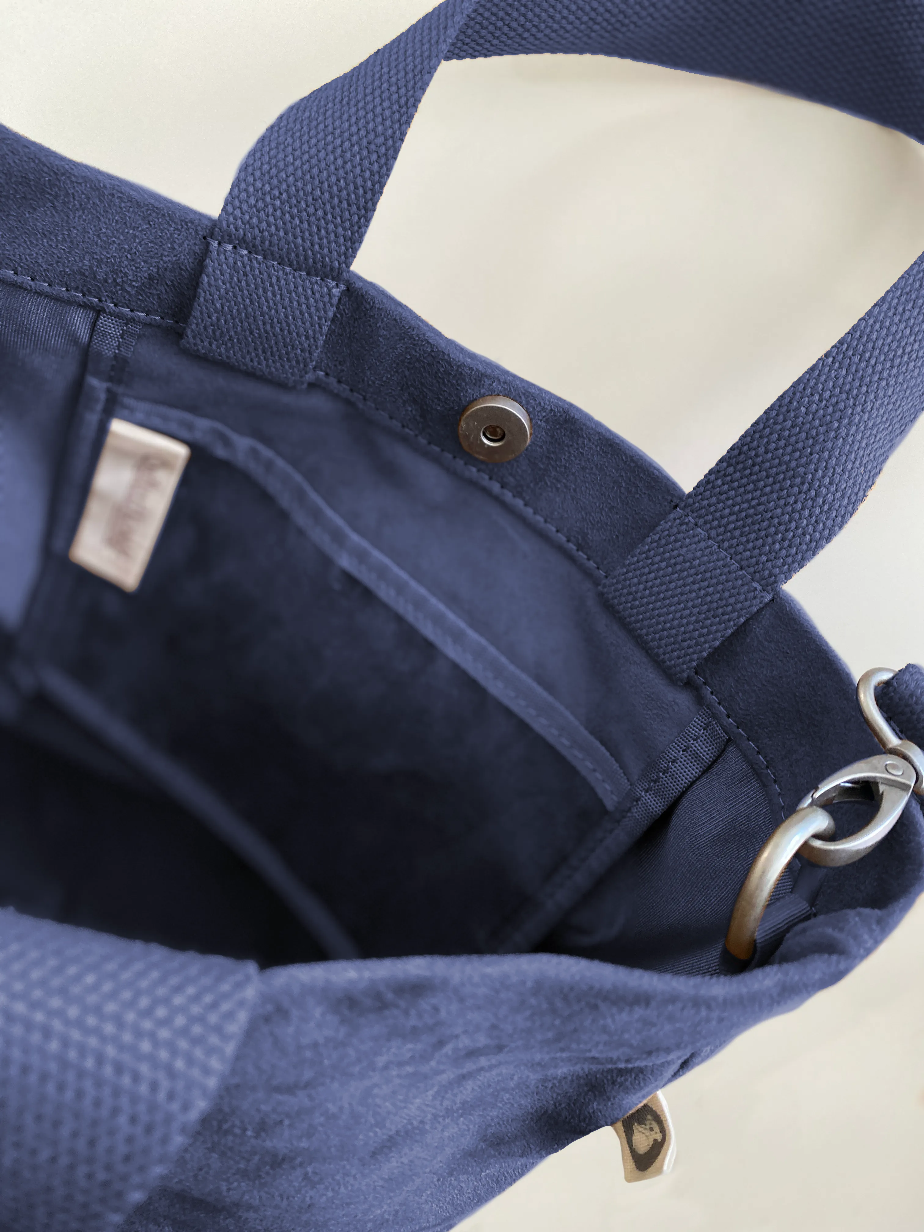 Town Crossbody Bag: Navy Vegan Suede