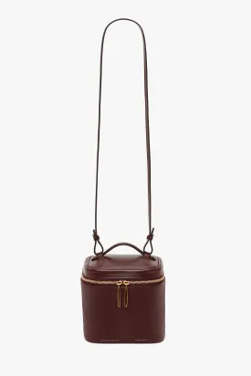 Vanity Crossbody Bag In Burgundy Leather