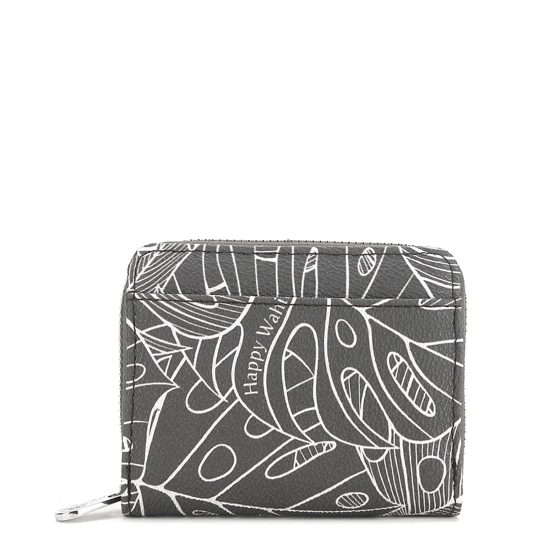 Wallet Meily Monstera Lines Grey