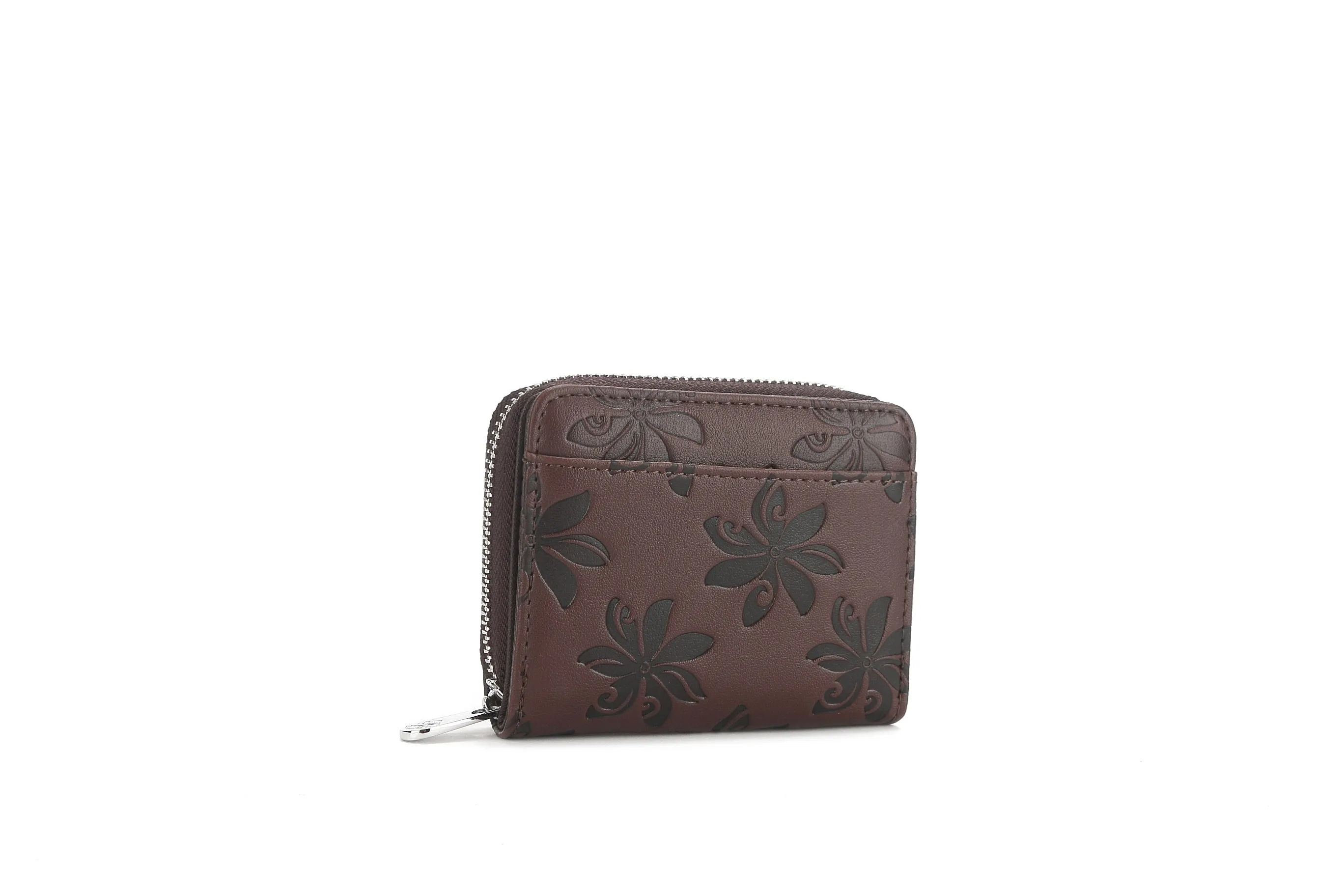 Wallet Meily Tiare Embossed Brown Black