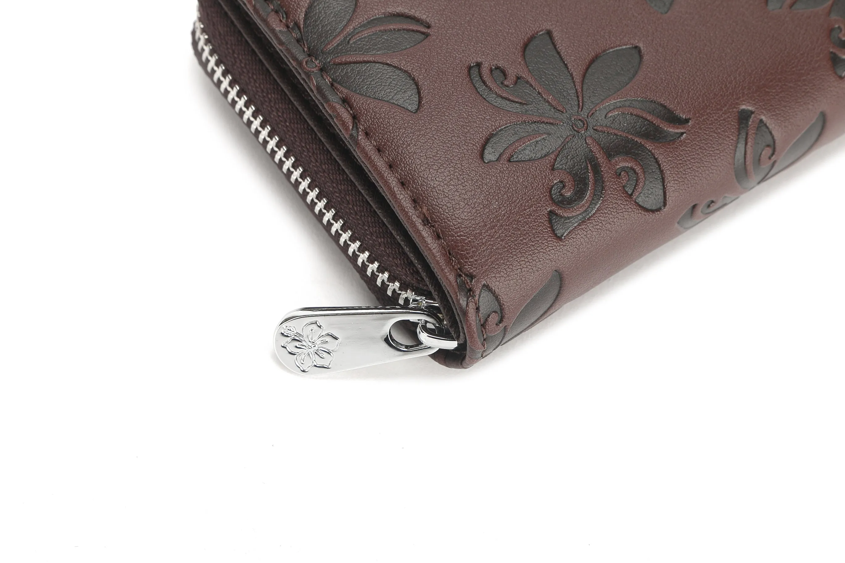 Wallet Meily Tiare Embossed Brown Black